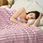 Aganear Fluffy Throw Blanket for Couch Sofa 50"x60" Coral Pink | Lightweight by Aganear