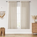 Living Room Curtains 63 Inch Length Linen Boho Luxury Light Filtering Semi by Nanspring