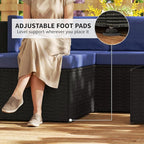 Outsunny 3 Piece Patio Furniture Set, Wicker Rattan Outdoor Patio Conversation - Image 9