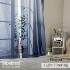 Simplebrand Sheer Curtains 72 Inches Long 2 Panels - Image 7