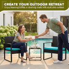 Flamaker Patio Set Outdoor Wicker Furniture, Modern Bistro Set - Image 6