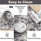 Findosom Washable Runner Rug 2x3, Non Slip High-Low Textured Floral Small - Image 7