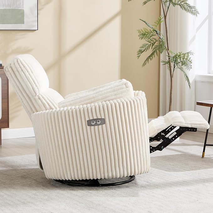 Power Recliner, Nursery Swivel Glider Rocking Chair - Image 7