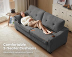Queen Size Pull Out Sleeper Sofa Bed, 2-in-1 Convertible Corduroy Pull Out - Image 7