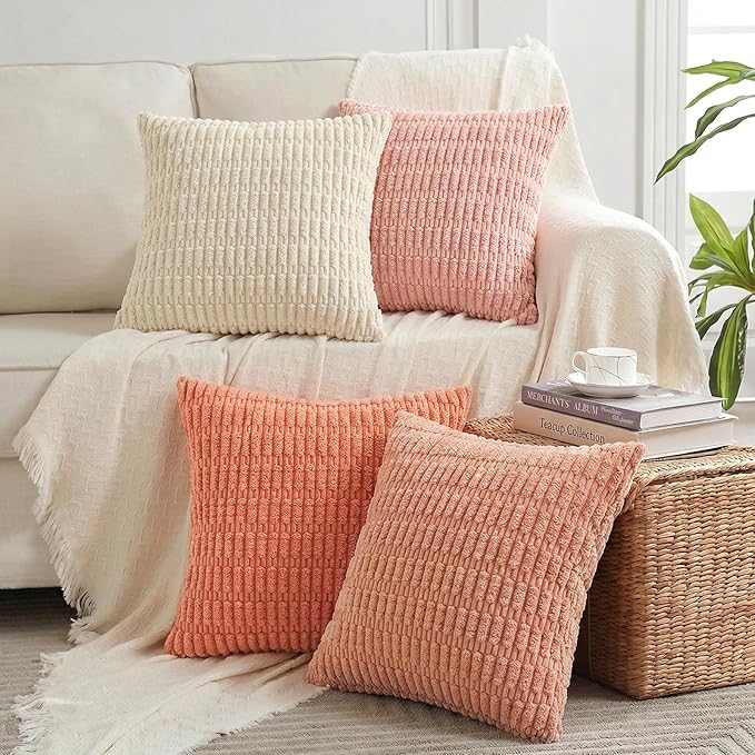 Fancy Homi 4 Packs Decorative Throw Pillow Covers by Fancy+Homi