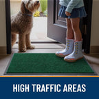 OLANLY 2-Pack Front Door Mats 47x23, Waterproof Heavy-Duty Doormats | Green - Image 7