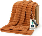 Bedsure Soft Twin Blanket for Bed Decor Gifts Burnt Orange 60"x80" | Birthday by Unknown