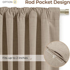 INOVADAY 100% Blackout Linen Curtains - Image 4