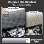 Amdrebio Black White Grey Fluffy Area Rug 5x8 - Image 5