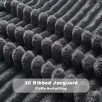 NEWCOSPLAY Fleece Ribbed Cozy Twin Blanket - Image 7