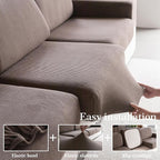 OHSIO Sectional Couch Covers, Wear Resistant Stretch Sofa Covers Washable Soft - Image 5