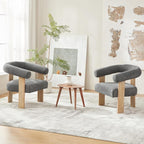 VKNOW Accent Chair Living Room Chairs Set of 2, Modern Upholstered Arm Chair - Image 4