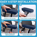 Smiry Ergonomic Office Chair Armrest Pads, Memory Foam Arm Rest Covers - Image 6