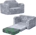 MeMoreCool Glowing Dog Print Kids Chair, 2-in-1 Foldable Kids Couch by MeMoreCool