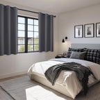 Blackout Curtains for Bedroom, Dark Grey, 38 x 54 Inch, 2 Panels | Thermal - Image 6
