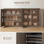 SICOTAS Buffet Cabinet with Storage Accent Sideboard Modern Credenza with Doors - Image 5