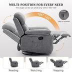Korser Recliner Chair, 360 Swivel Rocker Chair - Image 4