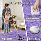8x10 Fluffy Shag Area Rugs for Living Room Bedroom: Soft Carpet Purple | - Image 8