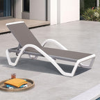 PURPLE LEAF Patio Chaise Lounge Chair by PURPLELEAF