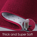 5x7 Area Rugs for Living Room Non Slip Dorm Bedroom Rug, Wine Red | Modern Area - Image 5