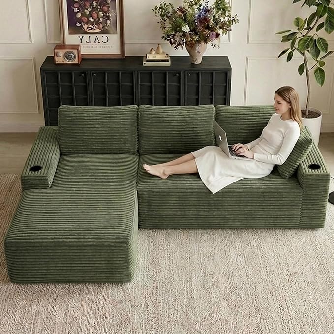 104" Cloud Sectional Couch L-Shaped by ODUWA