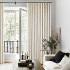 Cream Beige Linen Black Out 96 Inch Curtains - Image 8