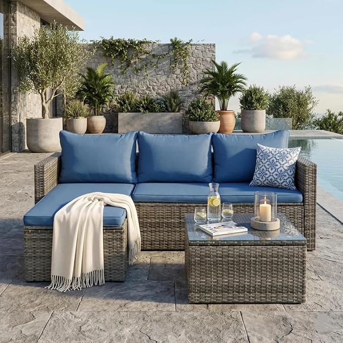 JAMFLY 3-Piece Outdoor Sectional Sofa Set - Image 3