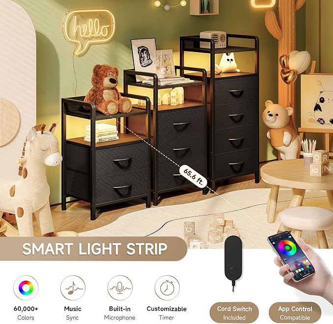 Lazzanto Night Stand Bedside Charger Bedroom - Image 4