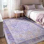 RELEANY Washable Area Rug, Water Repellent, Pet Friendly, Vintage Floral Boho - Image 2