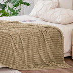 BEDELITE 3D Ribbed Jacquard Brown Blankets Queen Size - Image 7