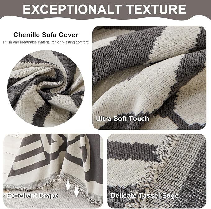 VClife Boho Couch Covers, Small Loveseat Cover - Image 3