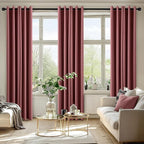 MIULEE Blackout Curtains for Bedroom 2 Panels 40 x 84 Inch Long Dusty Rose | - Image 6