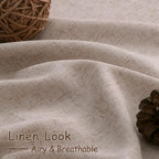 Oatmeal Semi Sheer Curtains 72 Inches Long 2 Panels Set - Image 5