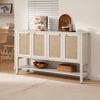 SICOTAS Rattan Sideboard Buffet Cabinet - Image 8