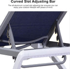 PURPLE LEAF Patio Chaise Lounge Chair Outside Aluminum Plastic Stackable - Image 6