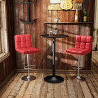 Homall Bar Stools Modern PU Leather Adjustable Swivel Barstools, Armless - Image 8
