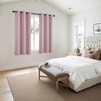 MIULEE Blackout Curtains for Bedroom 2 Panels 40 x 63 Inch Long Blush Pink | - Image 6
