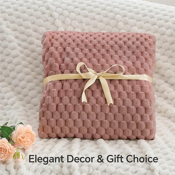 BEDELITE Dusty Pink Throw Blanket - Image 4