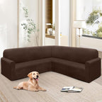 HDCAXKJ Corner Sectional Couch Covers Velvet Stretch L Shape Sofa Cover Soft - Image 6
