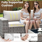 ovios 7 Pieces Patio Furniture Set, Outdoor Wicker Sectional Sofa - Image 7