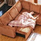 Belffin Corduroy Sectional Sleeper Sofa - Image 5