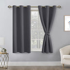 Blackout Curtains for Bedroom, Dark Grey, 38 x 54 Inch, 2 Panels | Thermal - Image 8