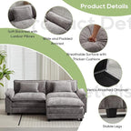 Oprisen 86" Modular Sectional Sofa, Comfy Cloud Couch Sectional Sofa - Image 6