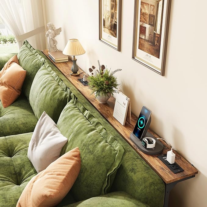 Kitstorack 94.5" Extra Long Behind Couch Table, Adjustable Height Narrow - Image 2