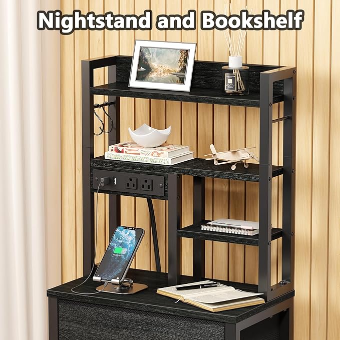 Furnulem Nightstands Set of 2, Tall Night Stand - Image 6