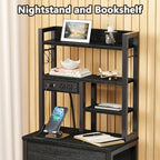Furnulem Nightstands Set of 2, Tall Night Stand - Image 6