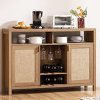 SICOTAS 51" Coffee Bar Cabinet Bar Cart - Image 10