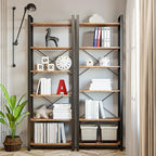 IRONCK Bookshelf 6-Tier Ladder Shelf 110lbs Display Shelf Vintage Industrial - Image 2