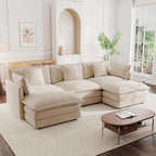 mikibama Modular Sectional Sofa, 111.5 Inch U Shaped Couch Set - Image 8