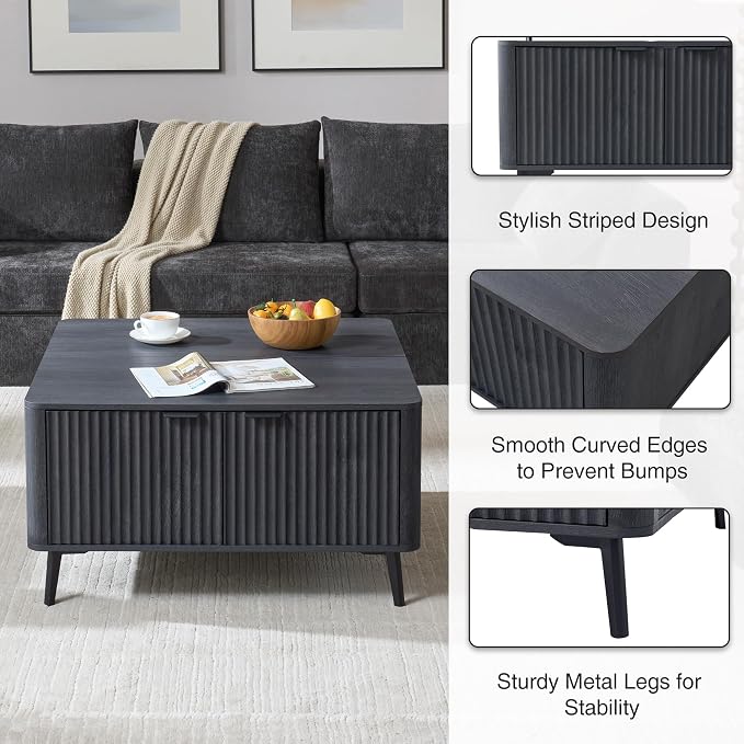 Fatmok Fluted Furniture Set – 65" Buffet Sideboard Cabinet - Image 4